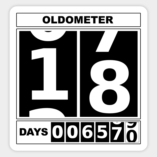 18th Birthday Oldometer Sticker by mikepod